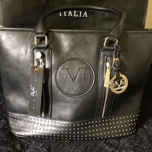 NWT Versace 19.69 Italia Brooklyn Studded Tote